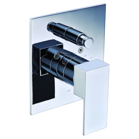 Alfi Brand Polished Chrome Modern Sqr Pressure Balanced Shower Mixer W/ Diverter AB6801-PC